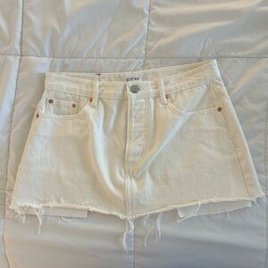 PARKE White Denim Mini Skirt